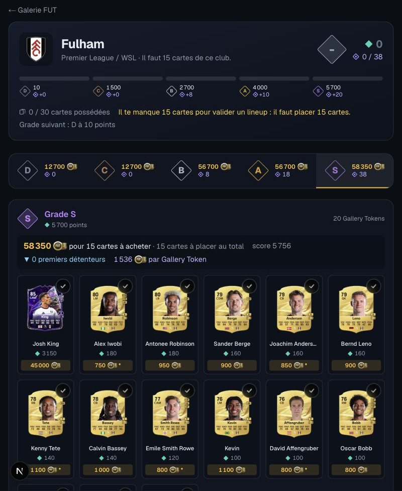Le plan d'achat d'un grade